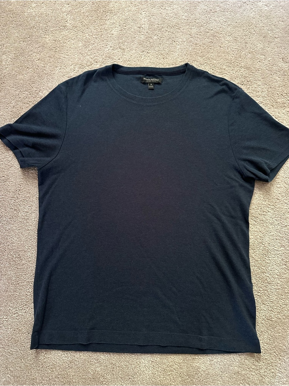 Banana Republic Men’s Navy Luxury Touch Crewneck Short Sleeve Tee